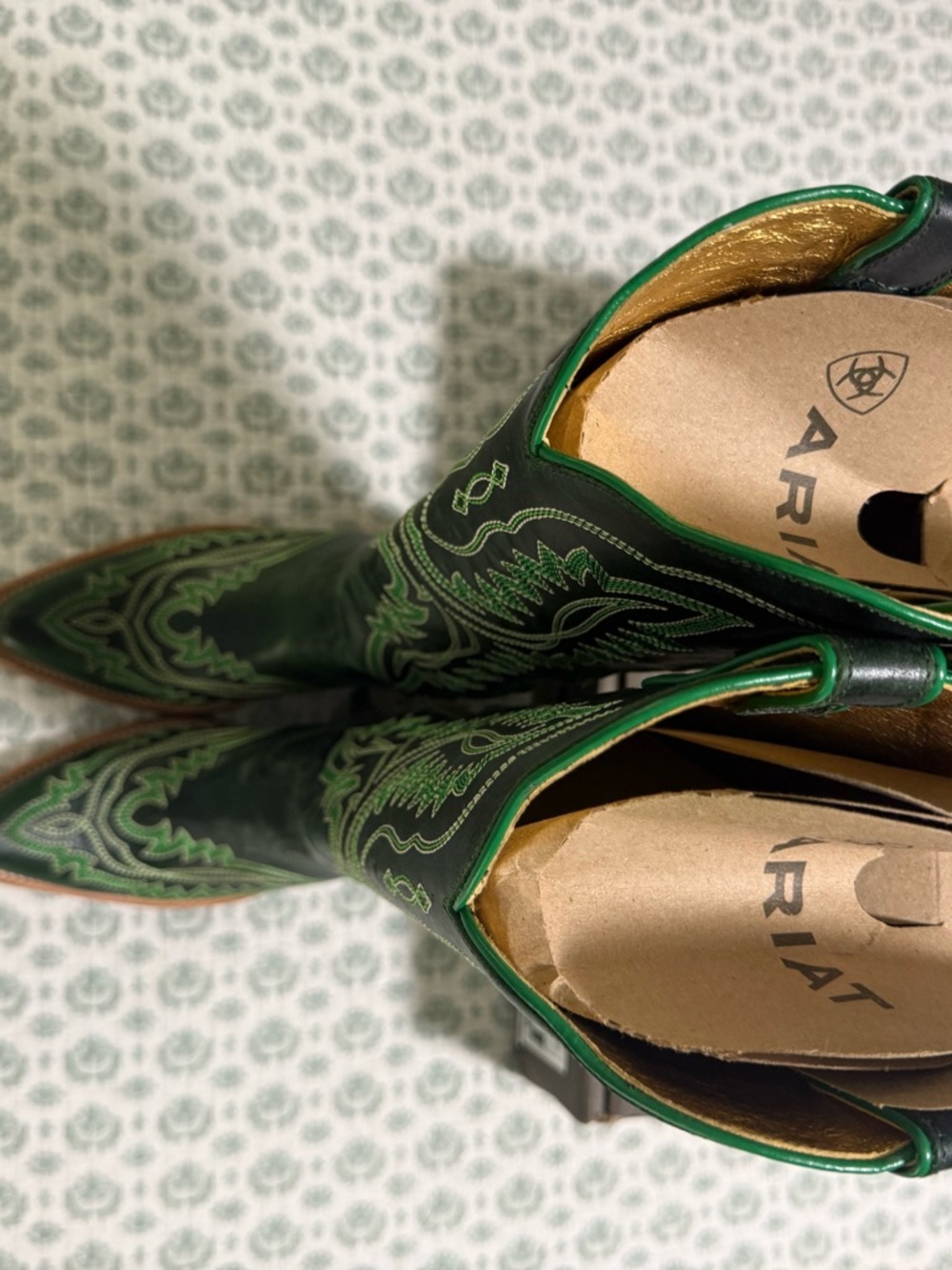 Women’s Ariat Casanova Cowboy Boots Lucky Clover Size 7.5 - Picture 10 of 14